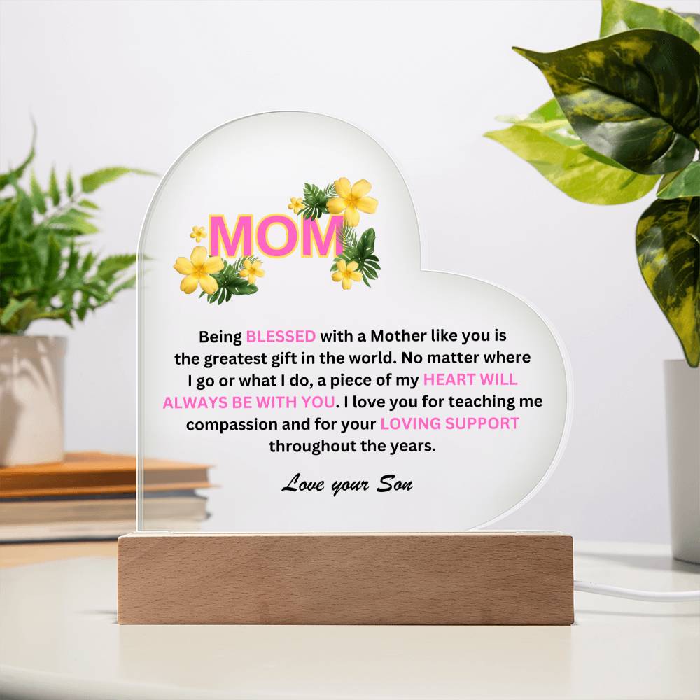 MOM being blessed with a Mother like you/Mothers day gift/Birthday gift