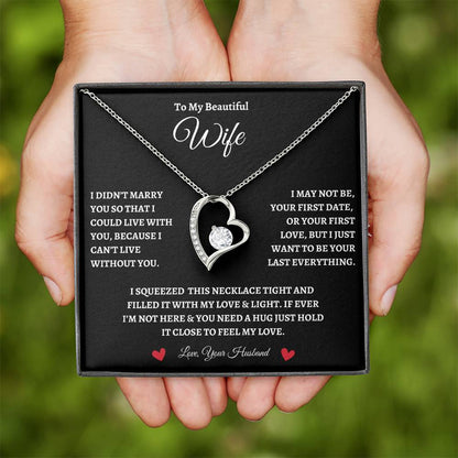 To My Beautiful Wife/Forever Love Necklace/Mothers Day gift